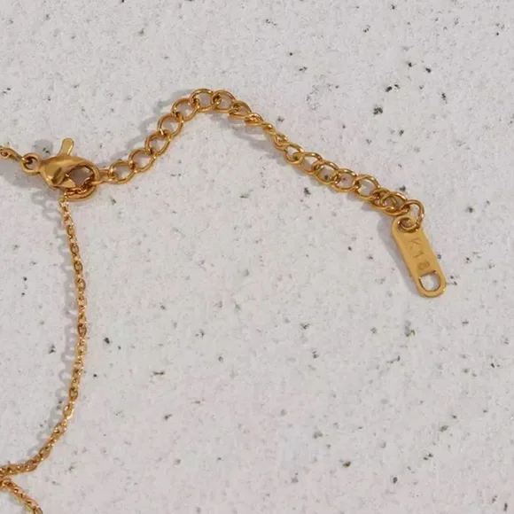 NEW 18K GOLD FIGARO CHAIN NECKLACE, NICE NECKLACE, CUTE NECKLACE - Picture 8 of 8